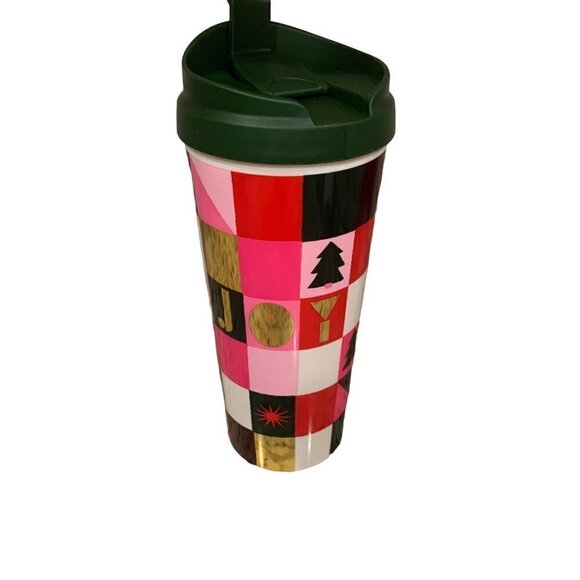 Kate Spade Christmas Holiday Joy Coffee Tumbler Cup - Picture 1 of 9